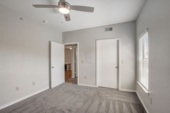 Plush carpeting in bedroom